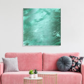 Molten Jade | Emerald Green Luxury Marble Canvas Afdruk (Insitu (Woonkamer))