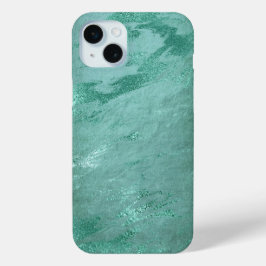 Molten Jade | Emerald Green Luxury Marble iPhone 15 Mini Hoesje