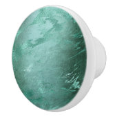 Molten Jade | Emerald Green Luxury Marble Keramische Knop (Rechts)
