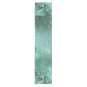 Molten Jade | Emerald Green Luxury Marble Korte Tafelloper (Voorkant)