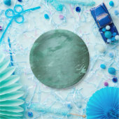 Molten Jade | Emerald Green Luxury Marble Papieren Bordje (Feest)