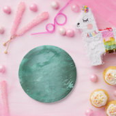 Molten Jade | Emerald Green Luxury Marble Papieren Bordje (Feest)