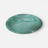 Molten Jade | Emerald Green Luxury Marble Papieren Bordje (Gekanteld)