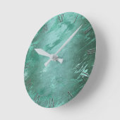 Molten Jade | Emerald Green Luxury Marble Ronde Klok (Hoek)