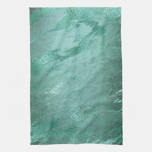 Molten Jade | Emerald Green Luxury Marble Theedoek (Verticaal)