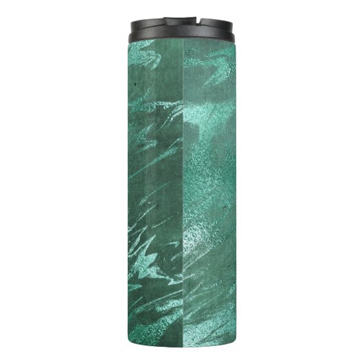 Molten Jade | Emerald Green Luxury Marble Thermosbeker (Achterkant)