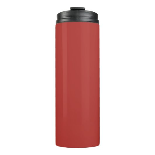 Molten Lava Dark Red Solid Color Print Thermosbeker (Voorkant)