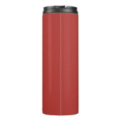 Molten Lava Dark Red Solid Color Print Thermosbeker (Achterkant)