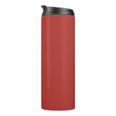 Molten Lava Dark Red Solid Color Print Thermosbeker (Geroteerd rechts)