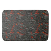 Molten lava vulcano zwart en rood badmat (Voorkant)
