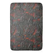 Molten lava vulcano zwart en rood badmat (Voorkant Verticaal)