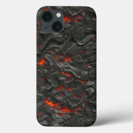 Molten lava vulcano zwart en rood Case-Mate iPhone case