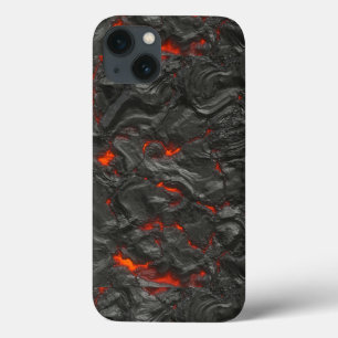 Molten lava vulcano zwart en rood Case-Mate iPhone case