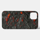 Molten lava vulcano zwart en rood Case-Mate iPhone case (Achterkant (horizontaal))