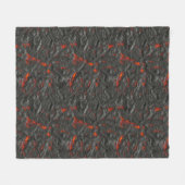 Molten lava vulcano zwart en rood fleece deken (Voorkant (Horizontaal))