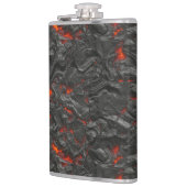 Molten lava vulcano zwart en rood heupfles (Links)
