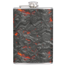 Molten lava vulcano zwart en rood