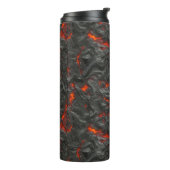 Molten lava vulcano zwart en rood thermosbeker (Gedraaid links)
