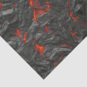 Molten lava vulcano zwart en rood tissuepapier (Detail)