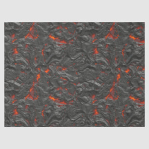 Molten lava vulcano zwart en rood tissuepapier