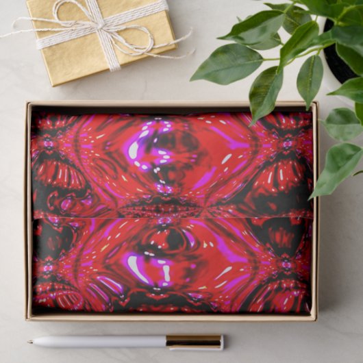 'Molten Red' Abstract Tissue Paper Tissuepapier (Geschenk)