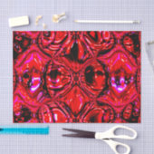'Molten Red' Abstract Tissue Paper Tissuepapier (Craft)