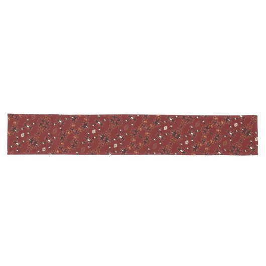 Molten Red Native Line Art Table Runner Lange Tafelloper (Horizontaal)