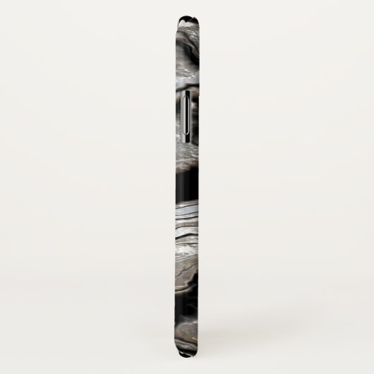 Molten Silver Black Marble Pattern Case-Mate iPhone Case (Achterkant / rechts)