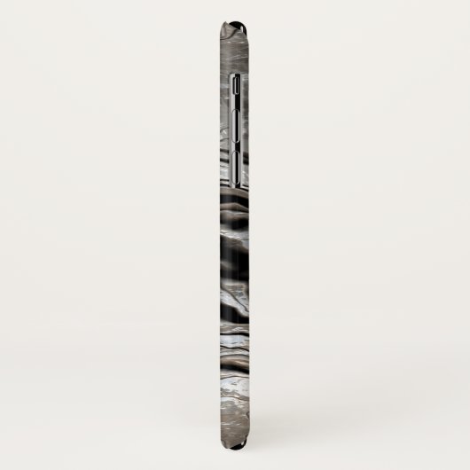 Molten Silver Black Marble Pattern Case-Mate iPhone Case (Achterkant/links)