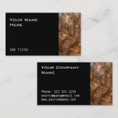 Molten visitekaartje zwart, koper (Voorkant / Achterkant)