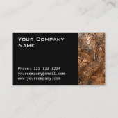 Molten visitekaartje zwart, koper (Achterkant)