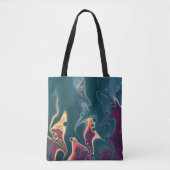 Molten Waves in Midnight Motion Tote Bag (Voorkant)