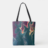 Molten Waves in Midnight Motion Tote Bag (Achterkant)