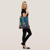 Molten Waves in Midnight Motion Tote Bag (Op model)