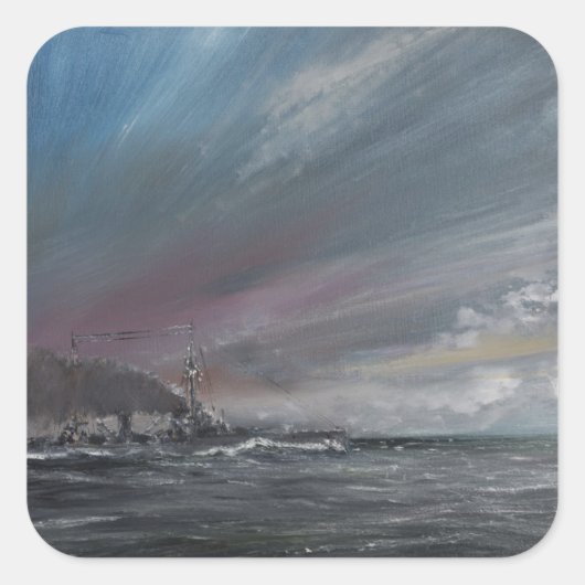 Moltke Jutland 1916. 2014 Vierkante Sticker (Voorkant)