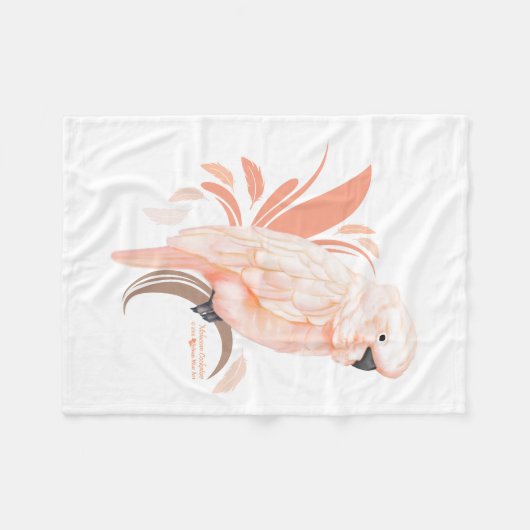 Moluccan Cockatau Fleece Deken (Voorkant (Horizontaal))