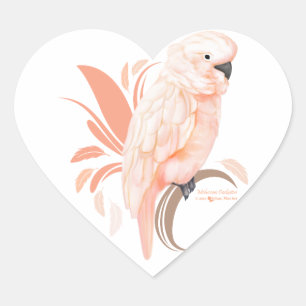 Moluccan Cockatau Hart Sticker