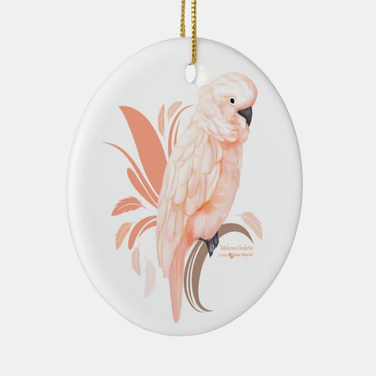 Moluccan Cockatau Keramisch Ornament (Rechts)