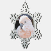 Moluccan Cockatau Tin Sneeuwvlok Ornament (Rechts)