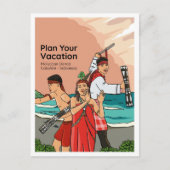 Moluccan Dance Cakalele Indonesia Travel Briefkaart (Voorkant)