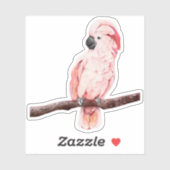 Molukse kaketoe op maat gesneden vinyl Sticker (Vel)