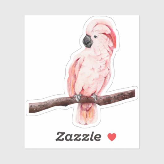 Molukse kaketoe op maat gesneden vinyl Sticker (Vel)