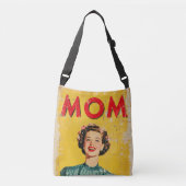 MOM (1) 1960s-geïnspireerde graphics Crossbody Tas (Voorkant)