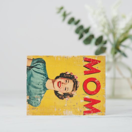 MOM (1) 1960s-geïnspireerde graphics Feestdagenkaart (Staand voorkant)