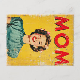 MOM (1) 1960s-geïnspireerde graphics Feestdagenkaart