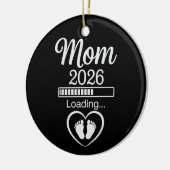 Mom 2026 Loading Dad Pregnancy Announcement Baby Keramisch Ornament (Links)