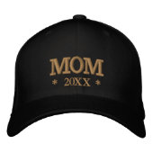 MOM 20XX embroidered baseball cap gold / white (Voorkant)