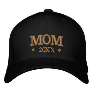 MOM 20XX geborduurde honkbalpet goud / wit Pet