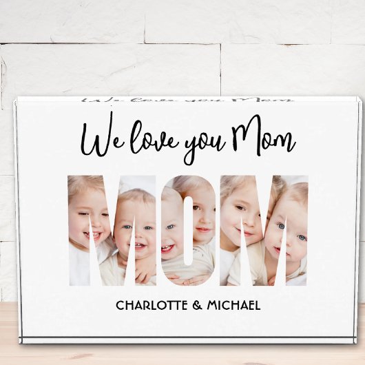 Mom 3 Photos Cutout Letters Photo Block Fotoblokken