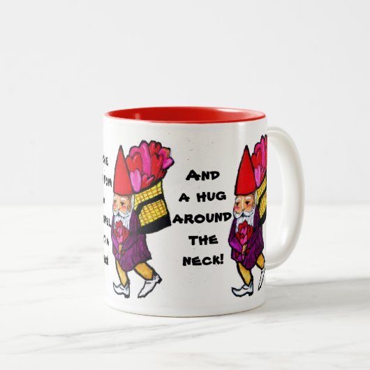 MOM A BUSHEL EN EEN PECK-mok Tweekleurige Koffiemok (Voorkant rechts)